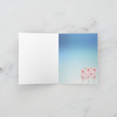 Carte pour notes de fleurs roses peintes à la main (Intérieur)