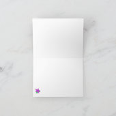 Carte pour notes de fleurs violettes (Intérieur)