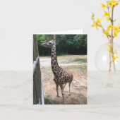 carte pour notes de girafe (quoi de neuf ?) (Fleur jaune)