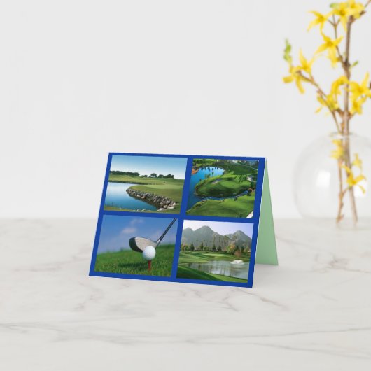 carte pour notes de golf (Fleur jaune)
