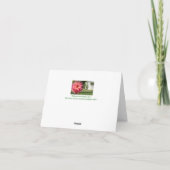 CARTE POUR NOTES DE "GRAND DAHLIA ROSE" (Dos)