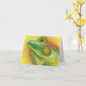 Carte pour notes de grenouille (Fleur jaune)
