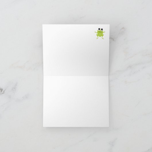 Carte pour notes de grenouille (Intérieur)