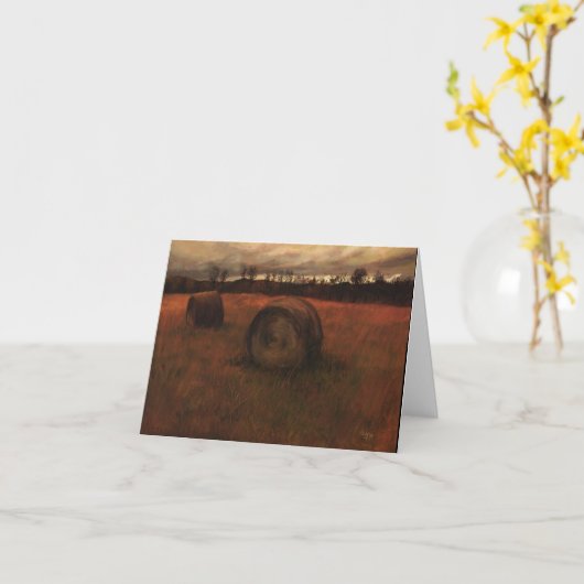 Carte pour notes de Haybales (Fleur jaune)