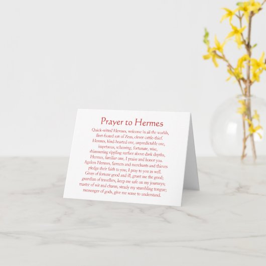Carte pour notes de Hermes (Fleur jaune)