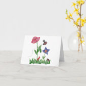 Carte pour notes de jardin (Fleur jaune)