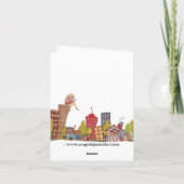 Carte pour notes de jour de plage de Flamant rose (Dos)