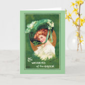 Carte pour notes de la Saint Patrick vintage (Fleur jaune)