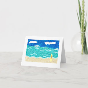 Carte pour notes de la scène de plage