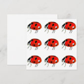 Carte pour notes de Ladybugs (Devant / Derrière)
