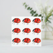 Carte pour notes de Ladybugs (Debout devant)