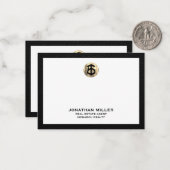 Carte pour notes de l'agent immobilier personnalis (Devant/Arrière en situation)