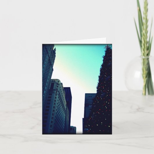 Carte pour notes de l'arbre de Noël de Chicago (Devant)