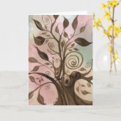 Carte pour notes de l'arbre de Whimsical (Fleur jaune)