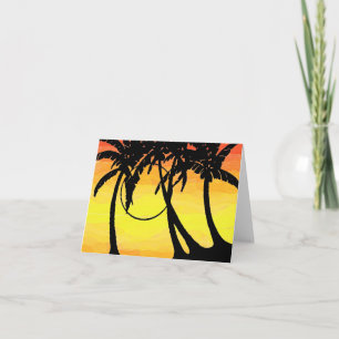 Carte pour notes de lavage de coucher de soleil tr