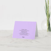 Carte pour notes de lavande en pierre de printemps (Dos)