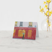 CARTE POUR NOTES DE LÈCHE-VITRINES DE PARIS (Fleur jaune)