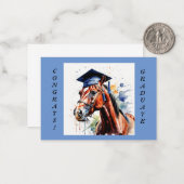 Carte pour notes de l'illustration du Cheval (Devant/Arrière en situation)