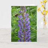 Carte pour notes de loup et d'abeille (Fleur jaune)