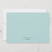 Carte pour notes de Merci à parapluie bleu Polka (Dos)