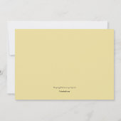 Carte pour notes de Merci à parapluie Polka Jaune (Dos)