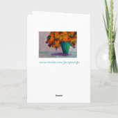 Carte pour notes de Merci avec des fleurs dans le (Dos)