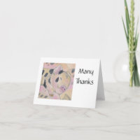 Carte pour notes de Merci de bébé à pignon