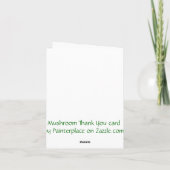 Carte pour notes de Merci de champignon (Dos)