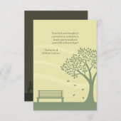 Carte pour notes de Merci de dossier vide (Devant / Derrière)