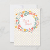 Carte pour notes de Merci de germes de printemps (Devant)