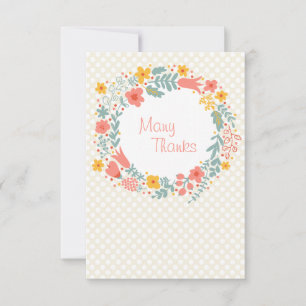 Carte pour notes de Merci de germes de printemps
