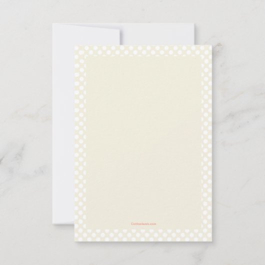 Carte pour notes de Merci de germes de printemps (Dos)