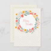 Carte pour notes de Merci de germes de printemps (Devant / Derrière)