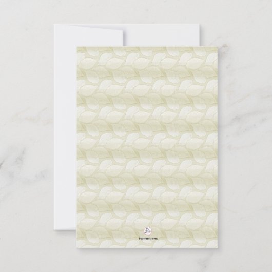 Carte pour notes de Merci de perte de feuille (Dos)