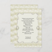 Carte pour notes de Merci de perte de feuille (Devant / Derrière)