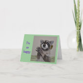 Carte pour notes de Merci de raton laveur (Devant)