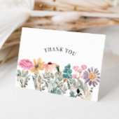 Carte pour notes de Merci fleur sauvage