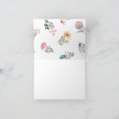Carte pour notes de Merci fleur sauvage (Intérieur)