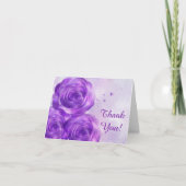 Carte pour notes de Merci Rose pourpre (Devant)