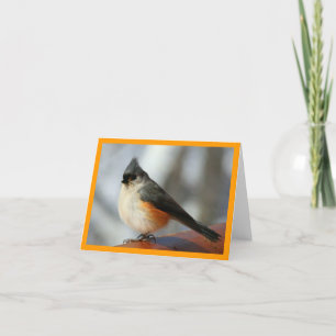 Carte pour notes de mésange tuftée