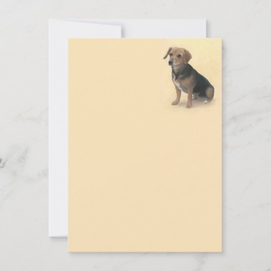 Carte pour notes de mixage Beagle adorable (Devant)