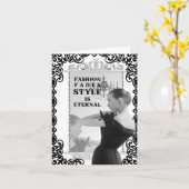 carte pour notes de mode vintage (Fleur jaune)