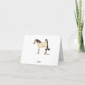 Carte pour notes de monogramme de Cheval et de Cho (Dos)