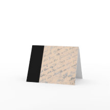 Carte pour notes de mots en bande noire et en arge