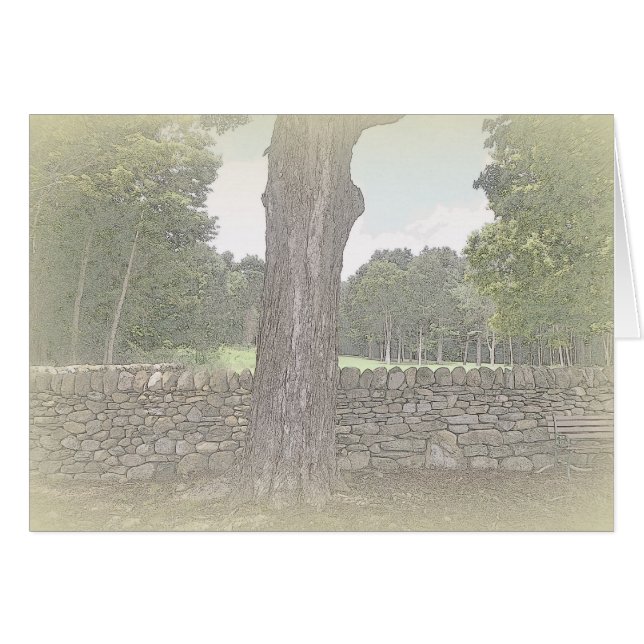 Carte pour notes de mur de pierre (Devant horizontal)