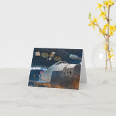 Carte pour notes de navette spatiale (Fleur jaune)