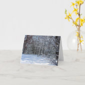Carte pour notes de neige d'hiver (Fleur jaune)