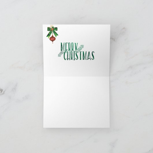 Carte pour notes de Noël bougies allumées initial  (Intérieur)