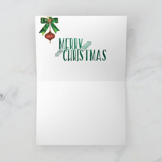 Carte pour notes de Noël bougies allumées initial  (Intérieur)