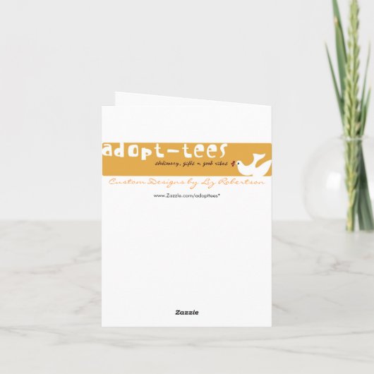 Carte pour notes de Noël de Bichon Frise (Dos)